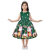 Mädchen Weihnachten Kleid Kinder Christmas Party Prinzessin Kleider Weihnachtskostüm Festlich Kleid A-line Swing Elegant Spitze Xmas Geschenk Abendkleid Ballkleid Knielang Weihnachtsk