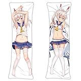 Amatsukaze Kantai Collection Body Kissenbezug 160cmx50cm(62.9inx19.6in) 2 Way Tricot Anime Umarmungskissen Bezug Doppelseitig Pillowcase Manga Zierkissenbezug