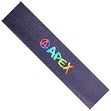 APEX Pro Scooters Stunt-Scooter Griptape Tret Roller Ersatz Antirutsch Park Street Deck Belag + Fantic26 Sticker (Apex Classic Rainbow Regenbogen)