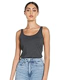 VERO MODA Damen VMMAXI My Soft Long Tank NOOS Top, Grau (Dark Grey Melange), 36 (Herstellergröße: S)