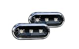 LED Seitenblinker Klar Schwarz Oval Links+Rechts Set Eintragung