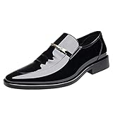 Battnot Herren Anzugschuhe Lederschuhe Schwarz Braun Oxford, Männer Business Hochzeit Derby rutschfeste Smoking Halbschuhe Männlichen Spitzschuhe Freizeitschuhe Fußschuhen Britischer Stil Eleg