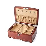 wangYUEQ Massivholz Schmuck Makeup Aufbewahrungsbox Vintage Stil Zweischichtige Speicherbox mit großer Kapazität (Color : Multicolour)