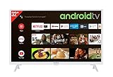 Telefunken XF32AK600-W 32 Zoll Fernseher / Android TV (Full HD, HDR, Triple-Tuner, Google Play Store, Google Assistant, Bluetooth) [2022] [Energieklasse F]