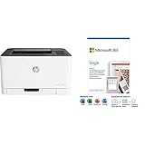 HP Color Laser 150nw Farb-Laserdrucker (Drucker, USB, LAN, WLAN) + Microsoft 365 Single | Box