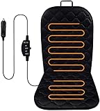 Sitzheizung Auto Auflage, 12V Universal Sitzheizung fürs Auto KFZ Sitzheizung Auflage Zigarettenanzünder, Heizkissen Beheizbare Heizauflage Sitzauflage mit Zeit Temperatur Kontrolleur (1 PCS)