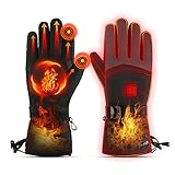 Beheizte Handschuhe, Winterarbeitshandschuhe für Herren und Damen mit 5V 5000 mAh Batterien, Skihandschuhe und Motorradhandschuhe, geeignet zum Winterskifahren, Angeln, Skaten, Jagen und W