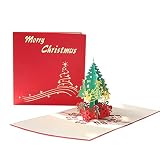 3D Pop Up Karte, DankeschönKarten Weihnachtsgrußkarten mit Umschlägen Handgefertigte,Weihnachtsgrußkarten,3D Pop Up Weihnachtskarten,für Adventszeit oder Weihnachtszei (Christmas tree)