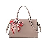 Handtaschen für Frauen PU Leder Geldbörse Top Griff mit extra Gurt Mode Designer Satchel Schultertaschen Tasche, rose,