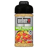 Weber Knoblauch Parmesan Gewürz 122 g (1 Packung), glutenfrei, keine künstlichen Geschmacksstoffe, für Steak, Geflügel, Grillen, Gewürz für Burger und Gemü