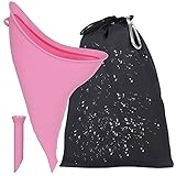 BAYINBROOK Urinella für Frauen Silikon Trichter Tragbares Urinal für Frauen Stehend Bis Pinkeltrichter Wiederverwendbarer Frauenurinal für Frauen, Outdoor, Aktivitäten, Camping (pink)