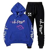 NIGHTMARE Lil Peep Tshirt Damen Lil Peep Street Hoodie Winteranzug Mit Rundem Hals Lil Peepe Hoodie für Mädchen Kleidung Merch Boys Trainingsanzug M