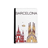 beatChong Barcelona Spanien Wohnung Zeichen-Muster-Pass-Halter-Reise-Brieftasche Abdeckungs-Fall Karten-Geldb