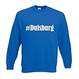Reifen-Markt Sweatshirt Damen #Duisburg Größe S Farbe Blau Druck W