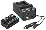 2in1-SET für die Sony Alpha 58 / SLT-A58K - Akku für Sony NP-FM500 / FM500H (1300mAh) + 4in1 Ladegerät (für USB, microUSB, 220V und Auto) inkl. PATONA Displayp
