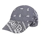 Turban Kappen Damen Bandana Cap Weiche Elastische Turban-Hut Sport Kopftücher Kopfbedeckung Beanie Cap Plissee Boho Turban Hut Mütze Schlafmütze für Frauen (Grau-hs)