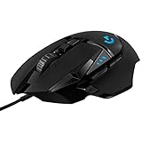 Logitech G502 HERO High-Performance Gaming-Maus mit HERO 25K DPI optischem Sensor, RGB-Beleuchtung, Gewichtstuning, 11 programmierbare Tasten, anpassbare Spielprofile, PC/Mac - Schw