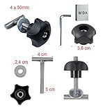 Online-Blitz24 GmbH Wida - Edelstahl Befestigungsschrauben 25mm - 50mm - 60mm -70mm T-Schrauben Rastschiene Multiflexboard Multivan Bus T5 / T6 Befestigungen Ladungssicherung (4 x 50mm)