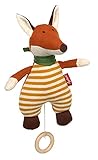 SIGIKID 39487 Strick-Spieluhr Fuchs Babystrick Mädchen und Jungen Babyspielzeug empfohlen ab Geburt rostrot/cremeweiß