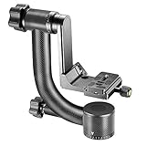 Neewer Professionelle Hochleistungs-Kohle Faser 360 Grad Panorama Gimbal Stativkopf mit Standard 1/4 Zoll Schnellwechselplatte und Wasserwaage für DSLR Kameras bis 30 Pfund/ 13.6 Kilogramm Item T