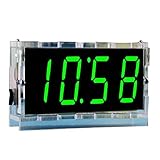 YOURPAI Digitale Uhr, 1 Set DIY Elektronische Uhr Kit LED Mikrocontroller Digital Uhr Zeit Thermometer Grü
