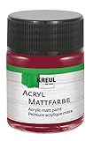 Kreul 75569 - Acryl Mattfarbe, weinrot im 50 ml Glas, cremig deckende, schnelltrocknende Farbe auf Wasserbasis, für viele verschiedene Untergründe geeig
