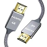HDMI Kabel 3Meter, Snowkids 4K60Hz HDMI 2.0 Highspeed 18Gbps Vergoldete Anschlüsse Nylon Geflochtenes Kabel mit Ethernet/Audio Rückkanal, Kompatibles 4K UHD 2160p, HD 1080p, 3D,PS3/4 PC