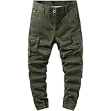 Yikesnt Herren Casual Camouflage Hosen Frühling und Herbst Mode All-Match Mit Tasche Sport Laufen Fitness Einfarbige Hosen 29