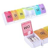 Livola 7 Tage Tablettenbox, Pillenbox leicht zu öffnen und zu merken, Pillendose 7 Tage zur Verwendung als Tabletten Org