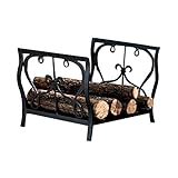 JHGF Indoor Outdoor Brennholz Log Rack für Holzlagerung, Vintage Heavy Duty Eisen Kunst Holzkorb für Anzünden Herd S