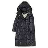 NP Winter weiße Ente Daunenjacken mit Kapuze Parkas Daunenschmelz lang