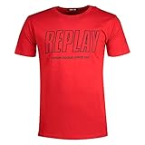 Replay Herren M3395 .000.2660 T-Shirt, 558 Rosso, L