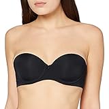 Iris & Lilly Damen BLIC003 Trägerloser BH BLIC003, Schwarz, 75C (Herstellergröße: 34C)
