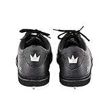FJJLOVE Unisex Bowlingschuhe, Flache Sohle-Bowling-Turnschuhe Leichte Lace-Up-Bowls-Sportausbilder,Schwarz,40 EU