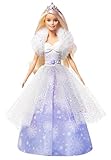 Barbie GKH26 - Dreamtopia Schneezauber Prinzessin Puppe mit Haarbürste und Diadem, Spielzeug ab 3 J