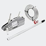 Seilzug bis 800 kg mit 20 m Seil Ø 8,3 mm, mit Abscherstift und Lasthaken, zum Ziehen/Spannen/Heb