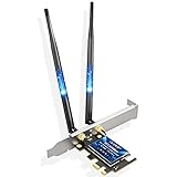 EDUP WiFi 6 Bluetooth 5.1 PCIe WLAN Karte Intel AX200 2400+574 Mbit/s W-LAN Netzwerkkarte Adapter 802.11AX DualBand 2.4Ghz/5Ghz Antenne Preiswerter AX200 Chip für PC Desktop Windows 10 64-B