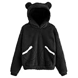 HHOP Mantel Parka mit Fell Damen Mantel Damen Herbst lang Mantel Teddy Damen Winterjacke Damen wintermäntel damenwesten lang Winterjacken für Damen Sale Lange Weste D