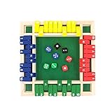 Traditionelles Würfelspiel für Kneipen, traditionelles vierseitiges Holz, 10 Zahlen, Pub, Bar, Brett, Würfelspiel für Shut the Box