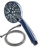 Duschbrause mit Schlauch 150 cm, BADANIS Duschkopf wassersparend (10,5 ltr./Min. 5 Strahlarten ⌀ 105 mm) wassersparender Brausekopf für Dusche und Badewanne Handbrause, Handdusche mit Antikalk