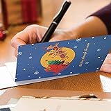Personalisierte Urlaubs-Postkarten Weihnachten Karten, Weihnachtsgrußkarte 2021 Grußkarten witzige Sprüche, Pop-Up Grußkarte Winter Geburtstagskarte für Kinder (F)