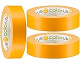 3 x Colorus Profi Soft Tape 30 mm x 50m | Professionelles Abkleben, Abdecken | Abklebeband Innen, Außen | Fineline Goldband zum Lackieren | Klebeband für Wandfarbe | UV beständig