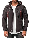 Geographical Norway Herren Jacke Techno-bans Dunkelgrau XS