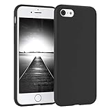 EAZY CASE Premium Silikon Handyhülle kompatibel mit iPhone 7/8 / SE (2020), Slimcover mit Kameraschutz und Innenfutter, Silikonhülle, Schutzhülle, Bumper, Handy Case, Hülle, Softcase, Schw