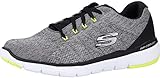 Skechers FLEX ADVANTAGE 3.0- STALLY-52957, Herren Low-Top, Grau (Gray & Black), 42 EU