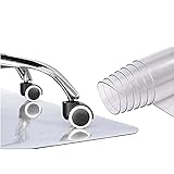 Bodenschutzmatte - Kratzfest, rutschfest,Bürostuhl Unterlage Stuhlmatte FüR Teppich, Pvc Schutz BüRostuhlmatte, Schreibtischmatten 1.5mm Transparente Mattierte Matte(Size: 150x180cm/59.06x70.87in)