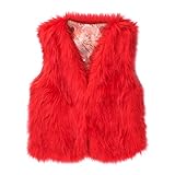 Weste Damen Fellweste Kunstpelz Weste Kurzweste Kunstfell Mantel Jacke Faux Pelz Waistcoat Mode Frauen Winter Kunstfell Jacke Ärmellos Winterjacke Parka Fell Mäntel Tops Jacke Pelzweste Winterjack