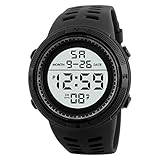 Herren Uhren Smartwatch Und Sportuhr Sport Outdoor Armbanduhr Wasserdichte Schwarz Kalender StoßFest Armbanduhr Sport MilitäR Chronograph Digital Wasserdicht Armbanduhr FüR Jungen H