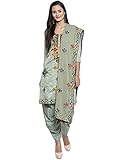 Alamara Fashion Readymade indische ethnische Designer Selbstbestickt Patiala Salwar Anzug für Damen Gr. 34, mintgrü