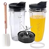 Ersatz-Mixerbecher, 680 ml, Ersatzteile mit 7 Flossen, kompatibel mit Ninja Auto iQ BL682-30 BL642-30 BL450-30 BL482-30 BL687CO-30